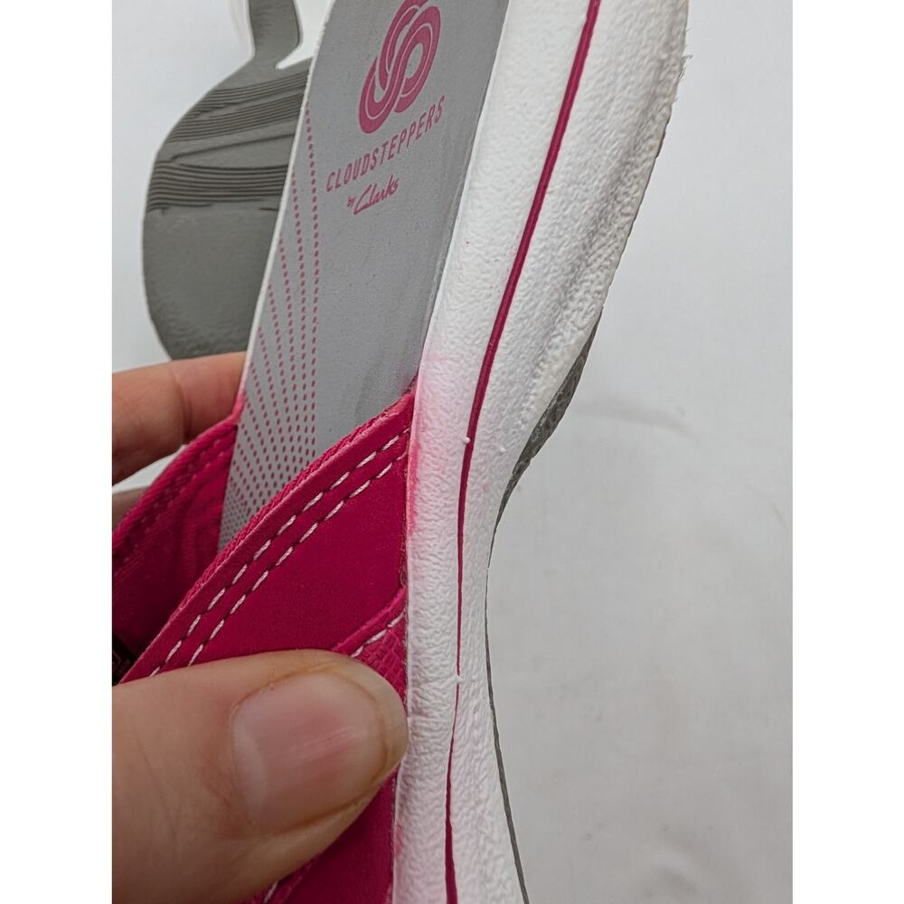 BUNDLE! Clarks CloudSteppers Brinkley Sandals Size 5 Patent Black Two Pinks - Picture 2 of 7